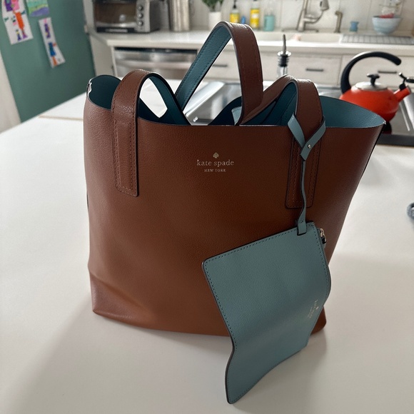 kate spade Handbags - Kate Spade Reversible Leather Tote Bag